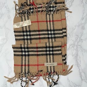 Burberry Mini Classic Vintage Check Cashmere Scarf